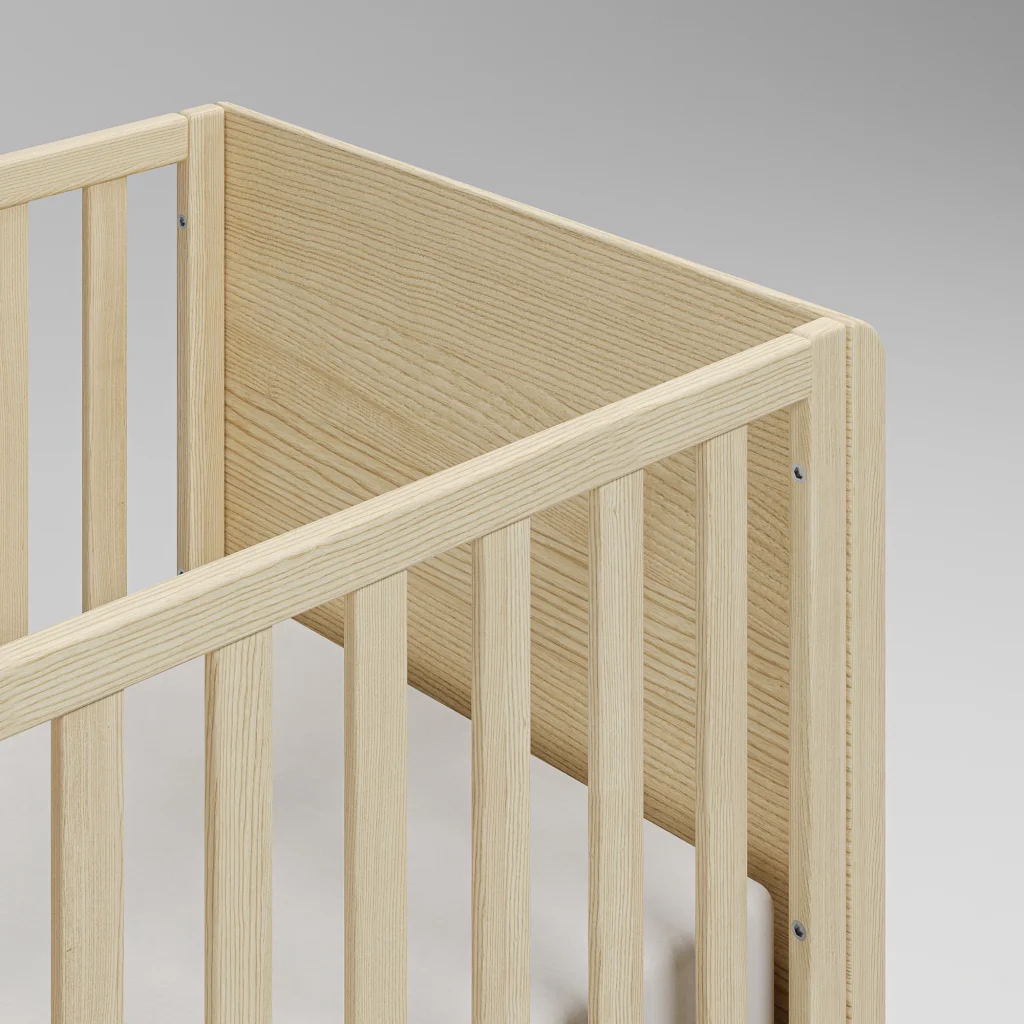Detail: Nevena crib – ash